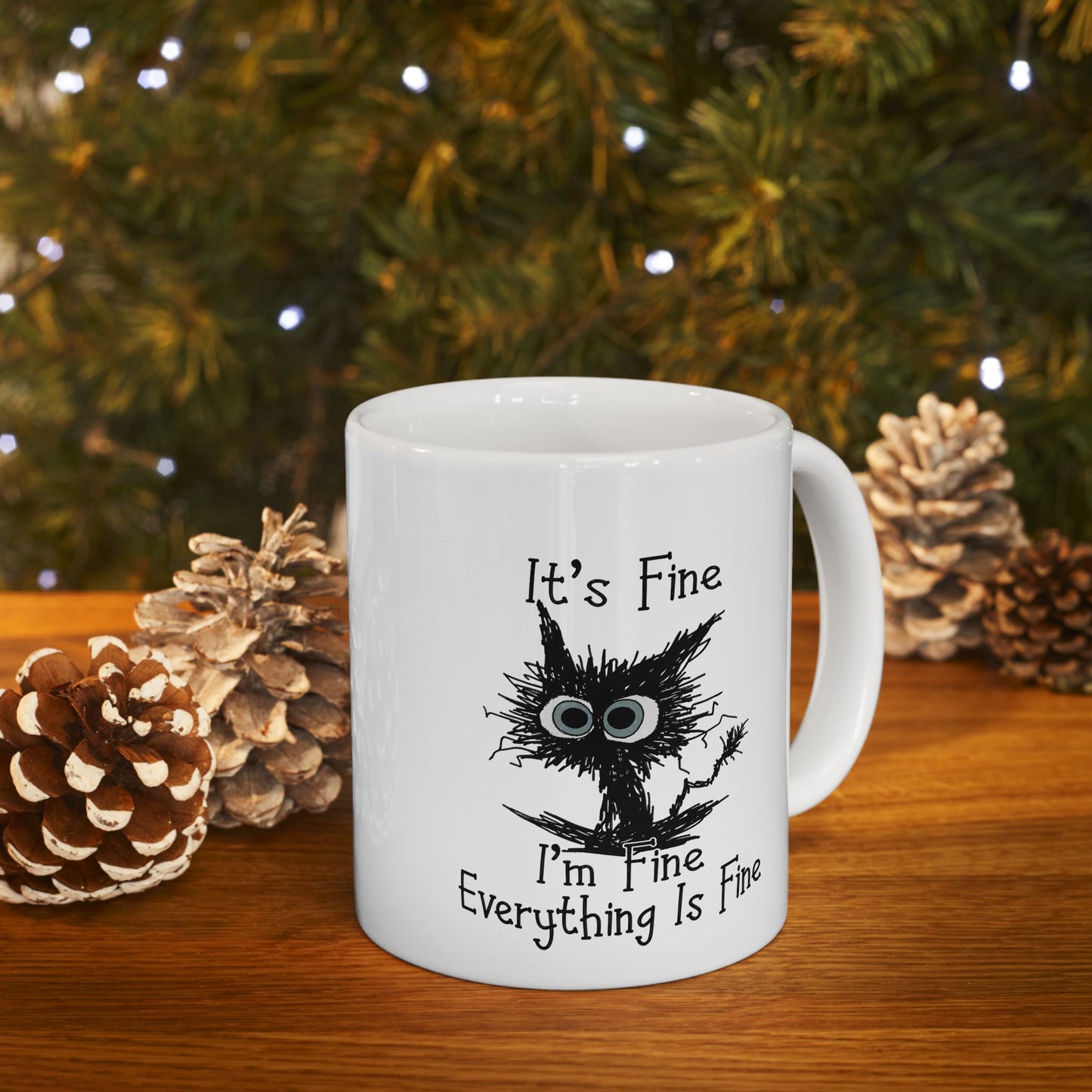 Tree of Life illustration Mug | Ceramic coffee cup, botanical silhouette