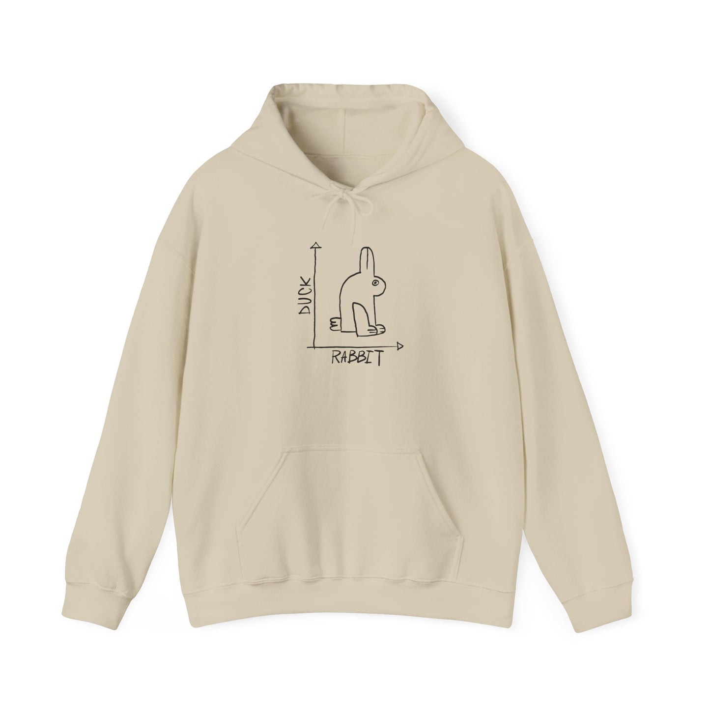 Funny Rabbit Diagram Hoodie | Cute Minimal Sketch Bunny Graph Hoodie