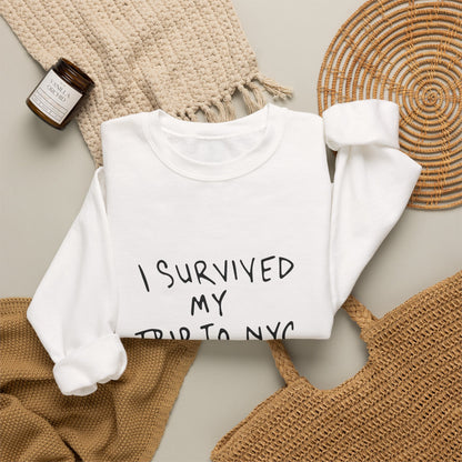 I Survived My Trip to NYC sweatshirt | Yellow Taxi Illustration, Travel Souvenir
