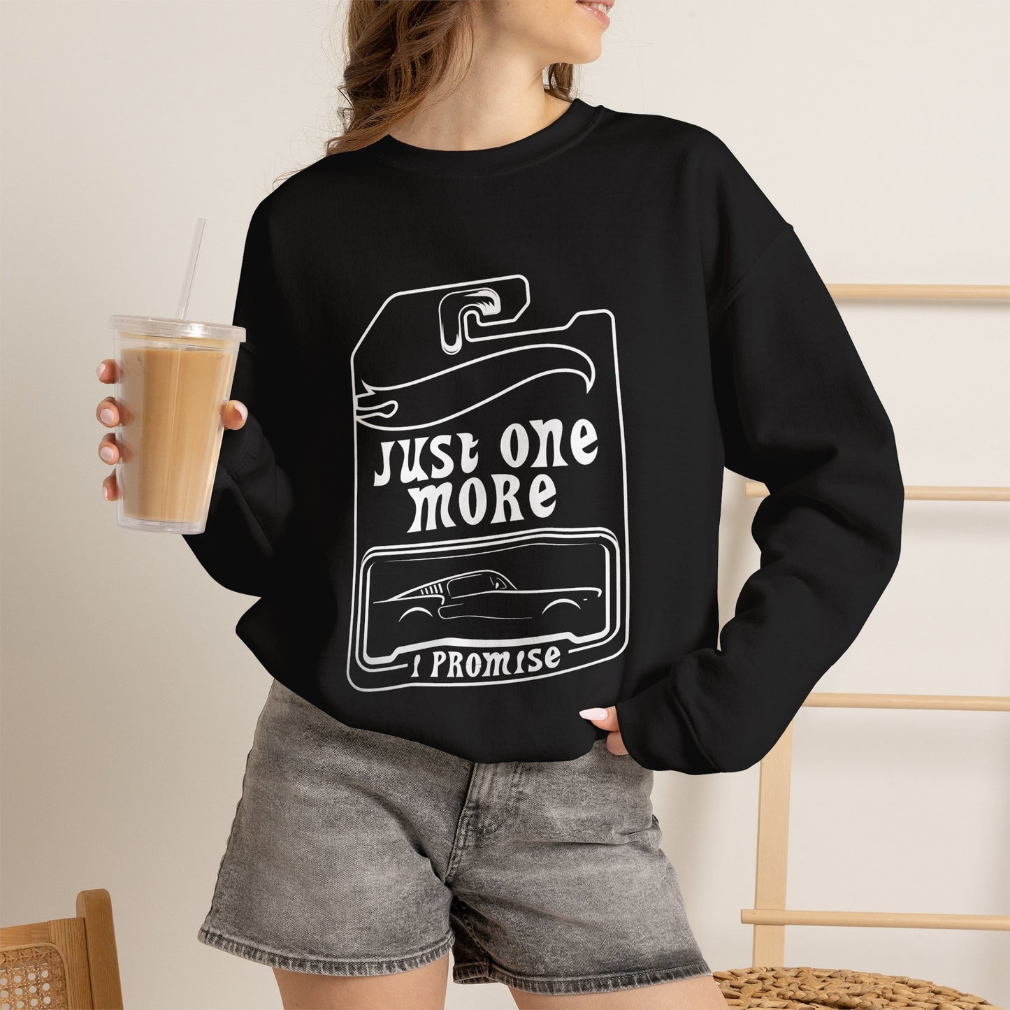 Just One More Promise sweatshirt | Cigarette pack illustration, vintage line art