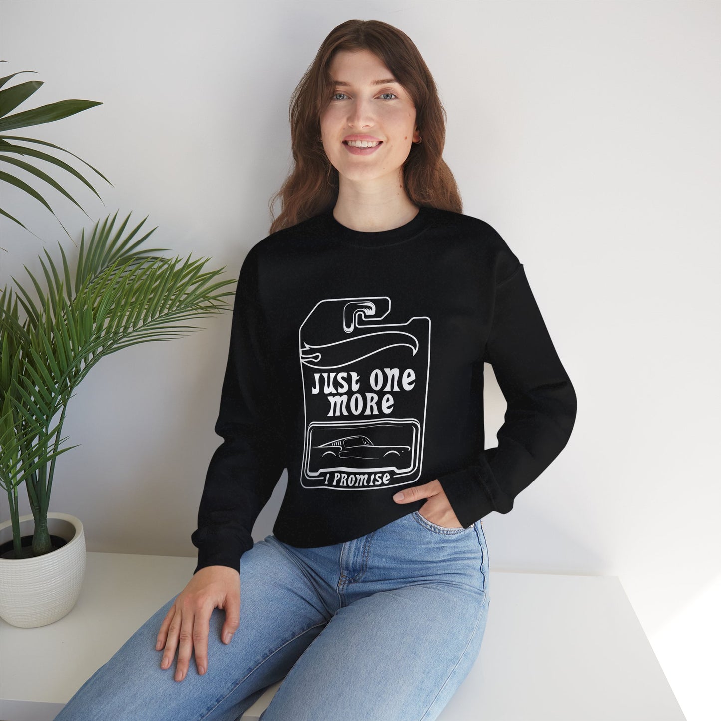 Just One More Promise sweatshirt | Cigarette pack illustration, vintage line art