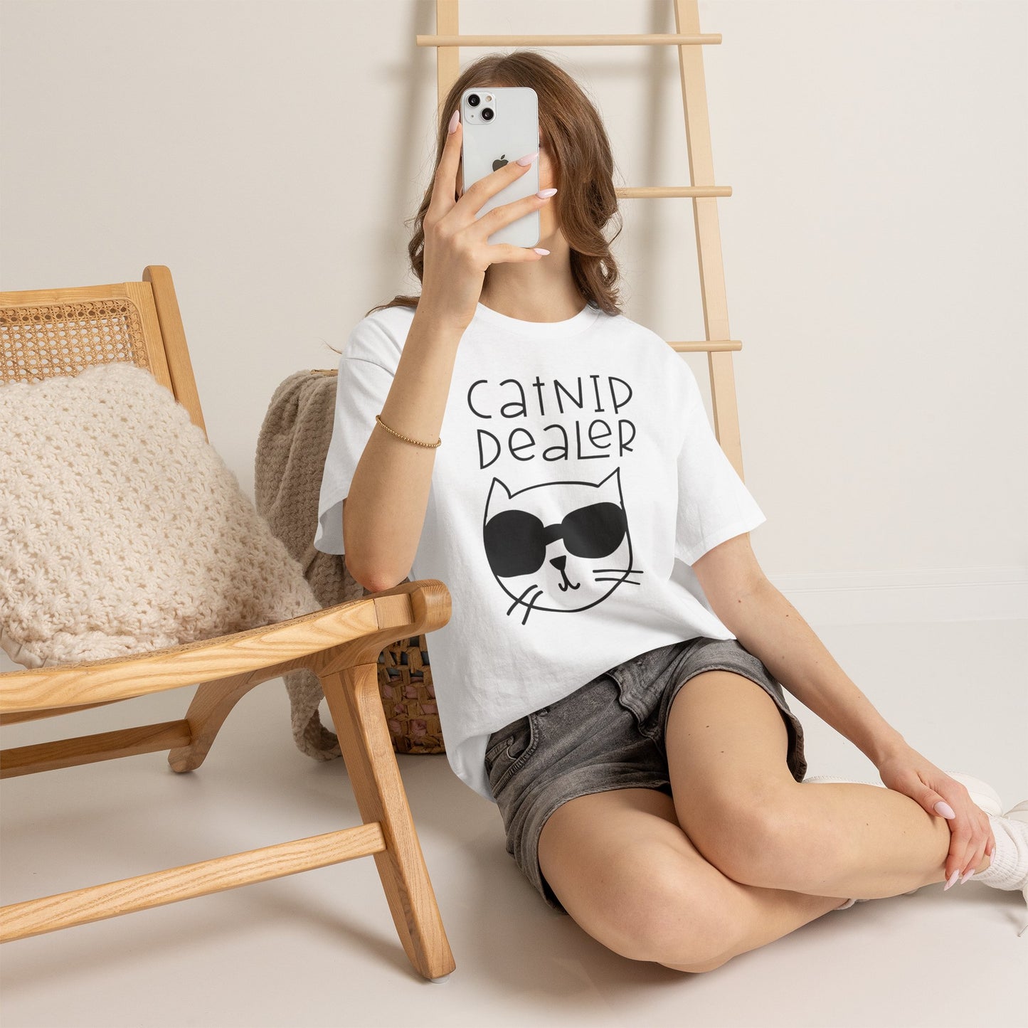 Catnip Dealer T-Shirt — Funny Cat Lover Tee with Sunglasses Cat Graphic
