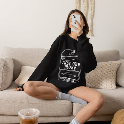 Just One More Promise sweatshirt | Cigarette pack illustration, vintage line art