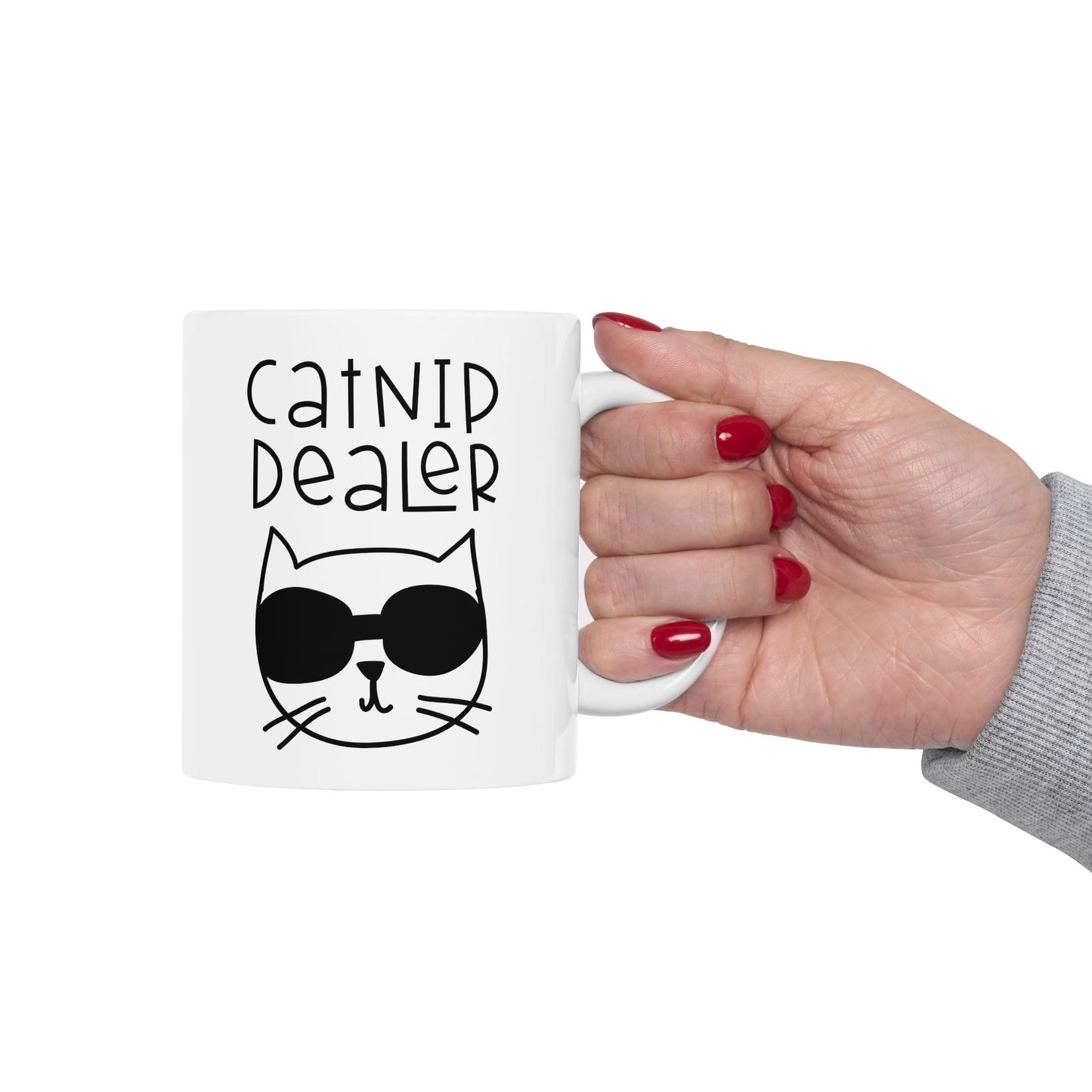 Cat Decaf Mug | Cute Black Cat Coffee Ceramic Mug