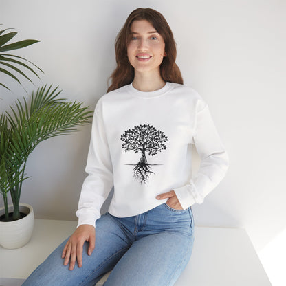 Tree of Life illustration Crewneck Sweatshirt | Rooted botanical design