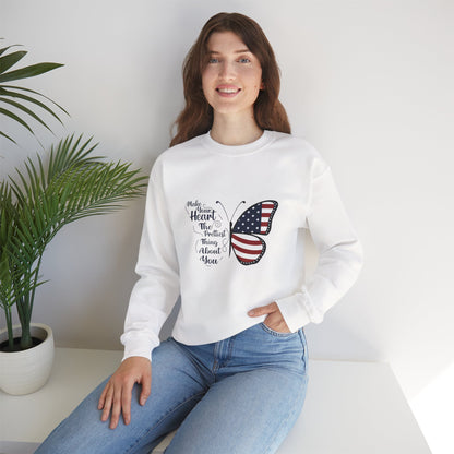 American Flag Butterfly sweatshirt | Patriotic butterfly design