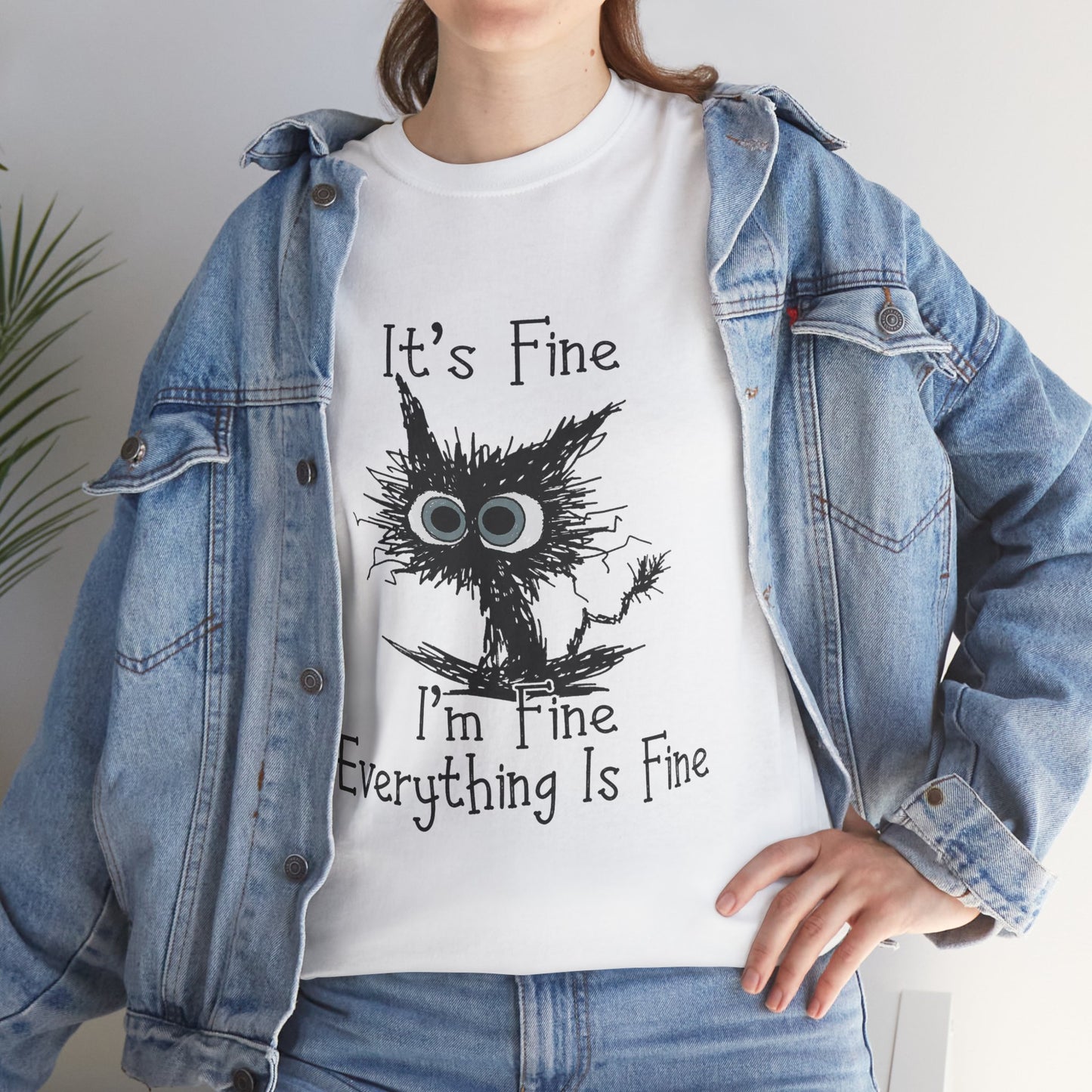 T-Shirt — "It's Fine" Funny Scruffy Owl Graphic Tee