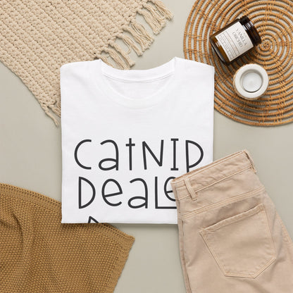 Catnip Dealer T-Shirt — Funny Cat Lover Tee with Sunglasses Cat Graphic