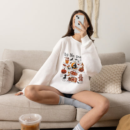 Tis the Season Halloween Candy Autumn Icons Sweatshirt | Fall Cozy Crewneck