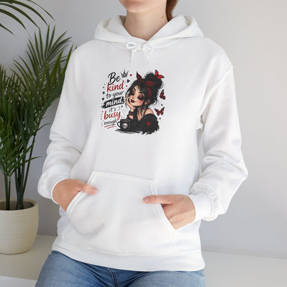 Be Kind to Yourself Girl Illustration Hoodie | Cute Self-Care Graphic