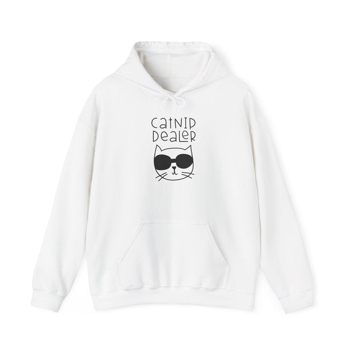 Catnip Dealer Hoodie | Cat Face with Sunglasses, Funny Cat Graphic