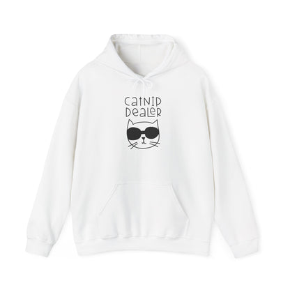 Catnip Dealer Hoodie | Cat Face with Sunglasses, Funny Cat Graphic