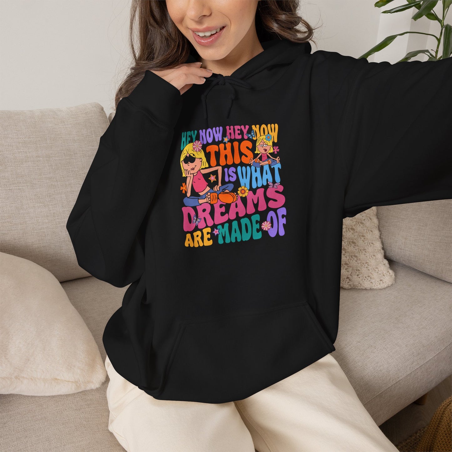 This Is What Dreams Are Made Of Hoodie | Retro Neon Typography
