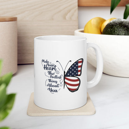 American Flag Cowboy Boot Mug | Patriotic Western Coffee Cup