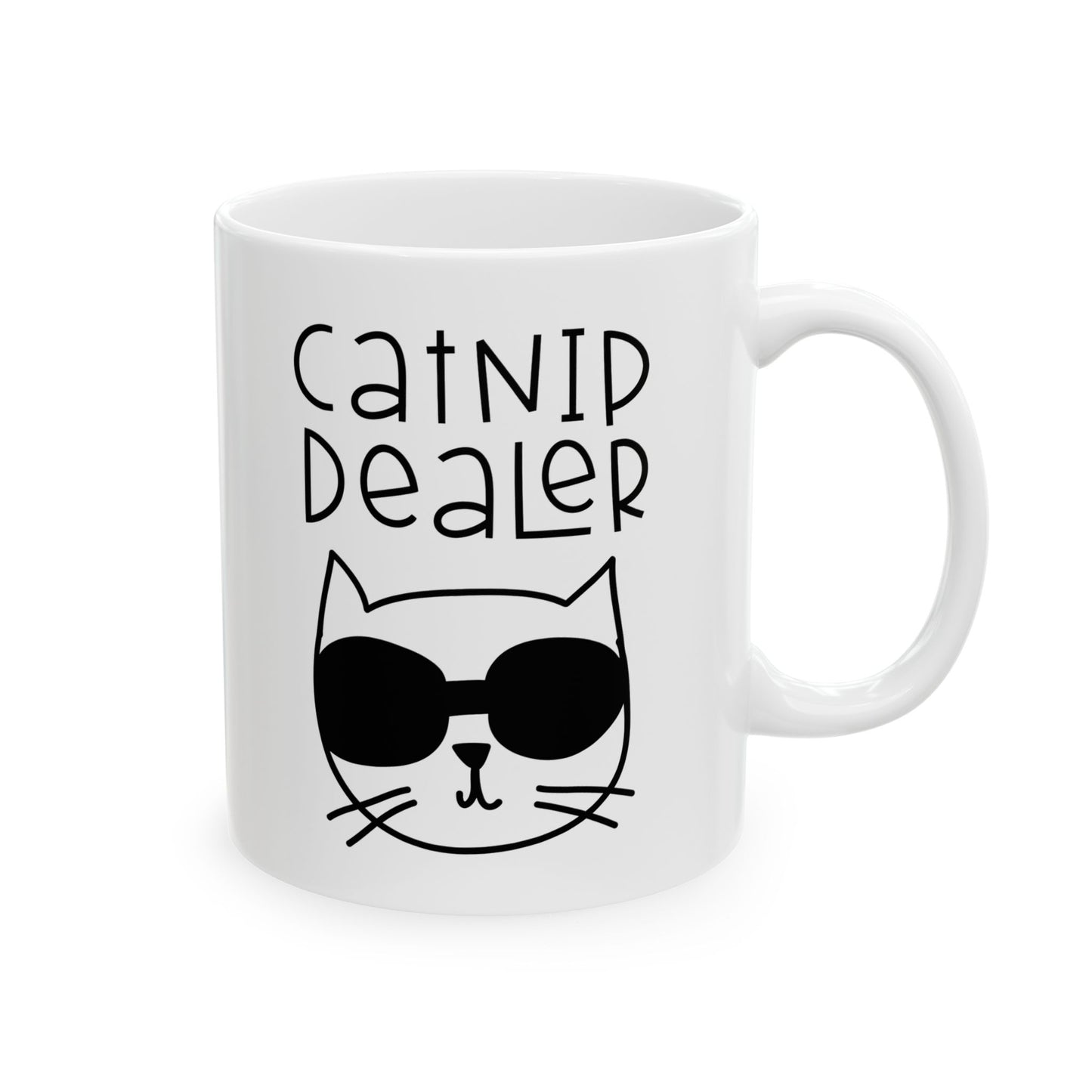 Cat Decaf Mug | Cute Black Cat Coffee Ceramic Mug