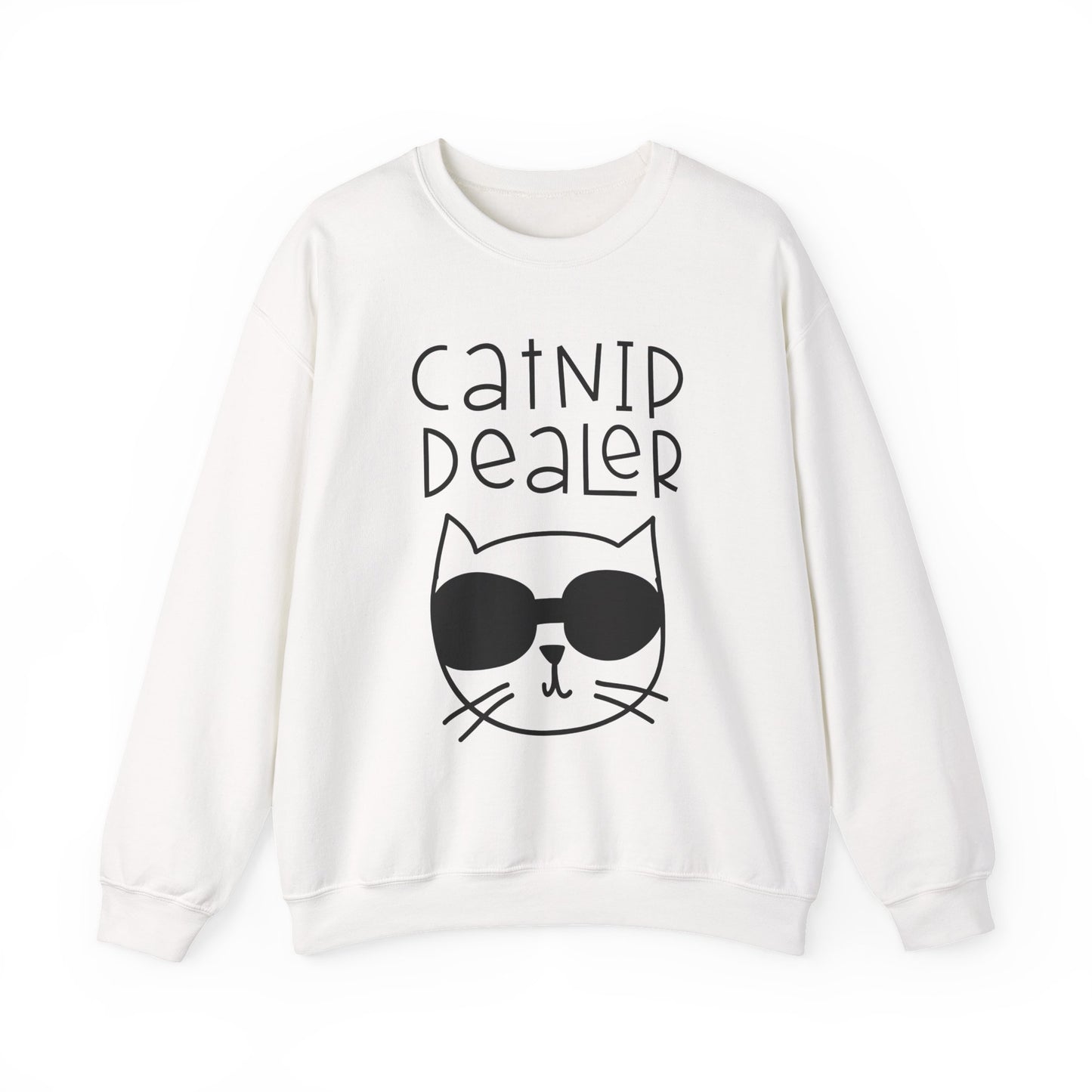 Catnip Dealer Sweatshirt | Cat with Sunglasses Crewneck