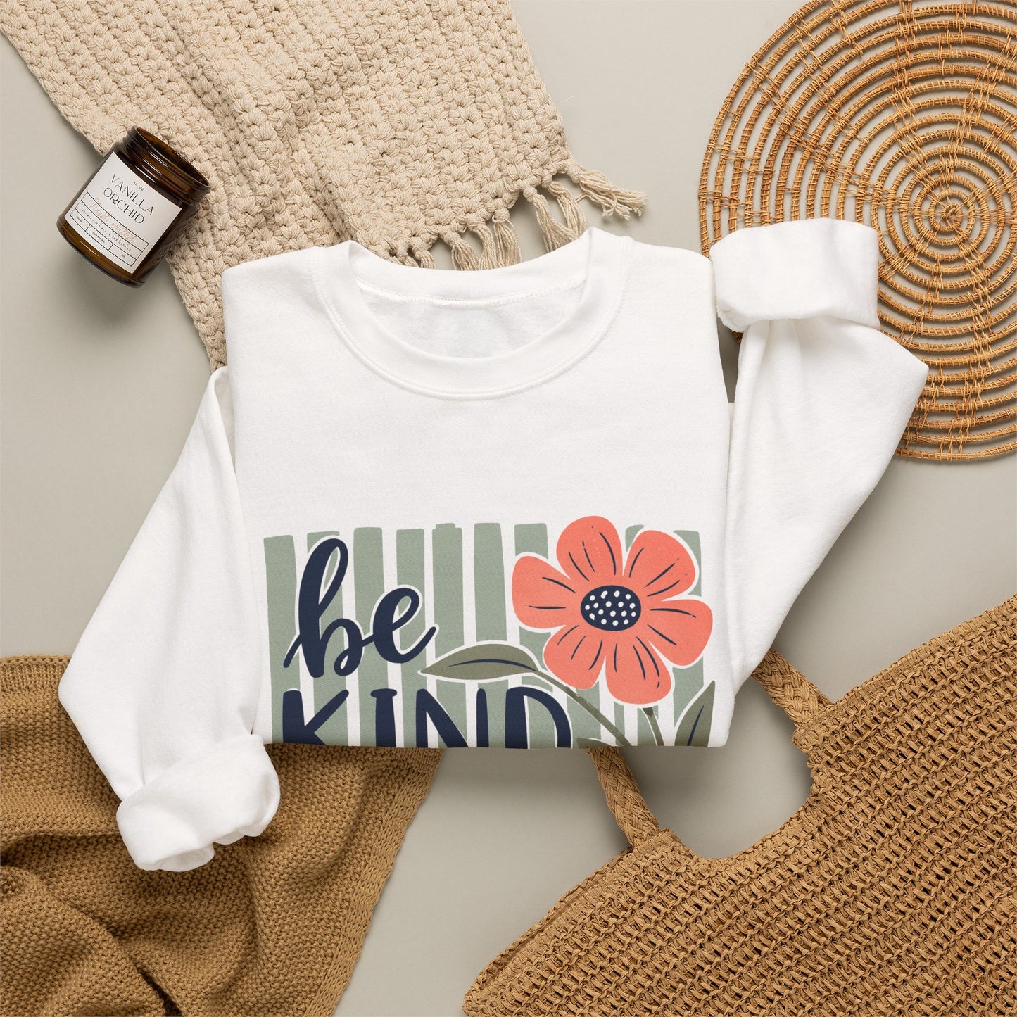 Be Kind to Yourself floral graphic Sweatshirt | You Matter crewneck