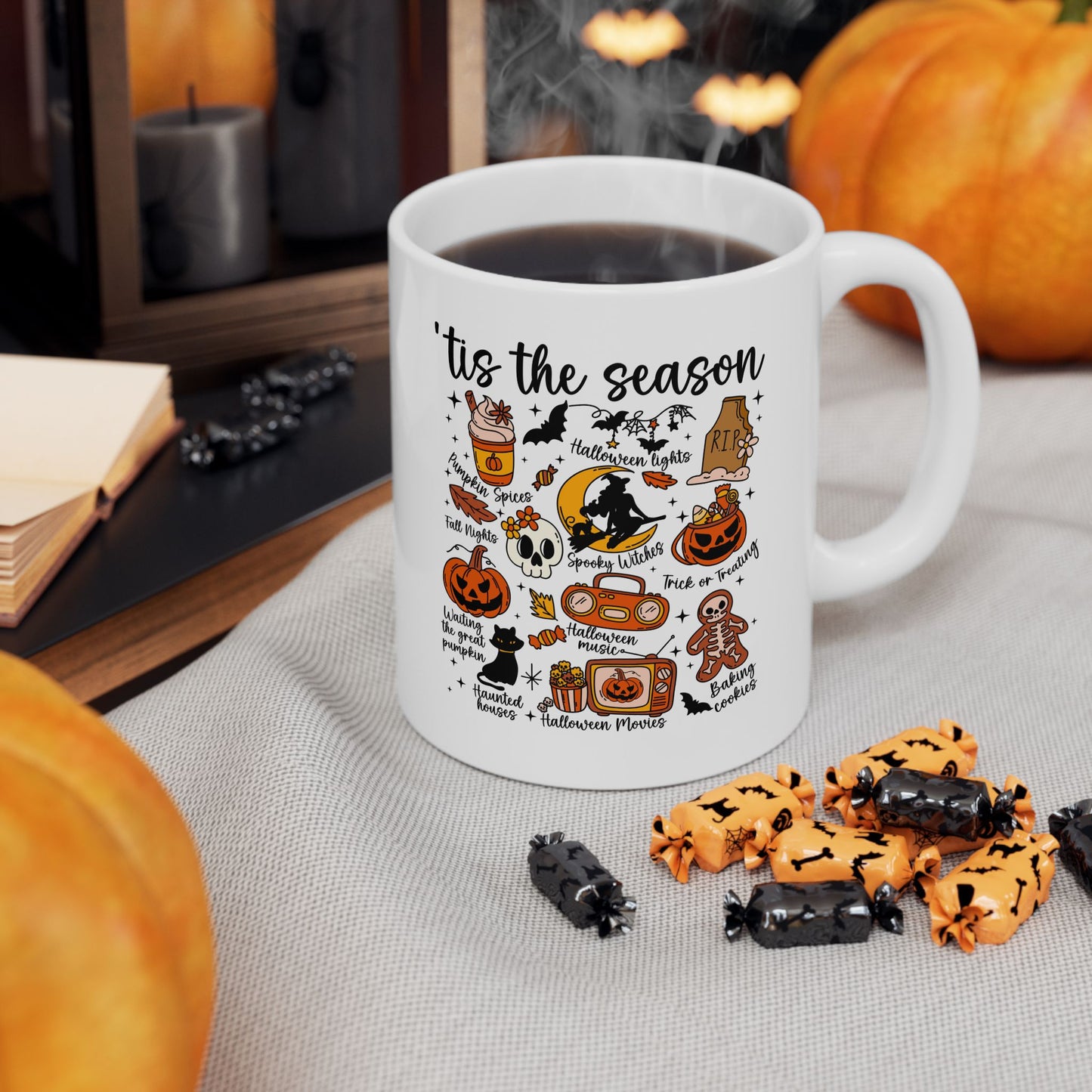 Tis the Season Halloween Cookie Stack Mug | Ceramic Mug