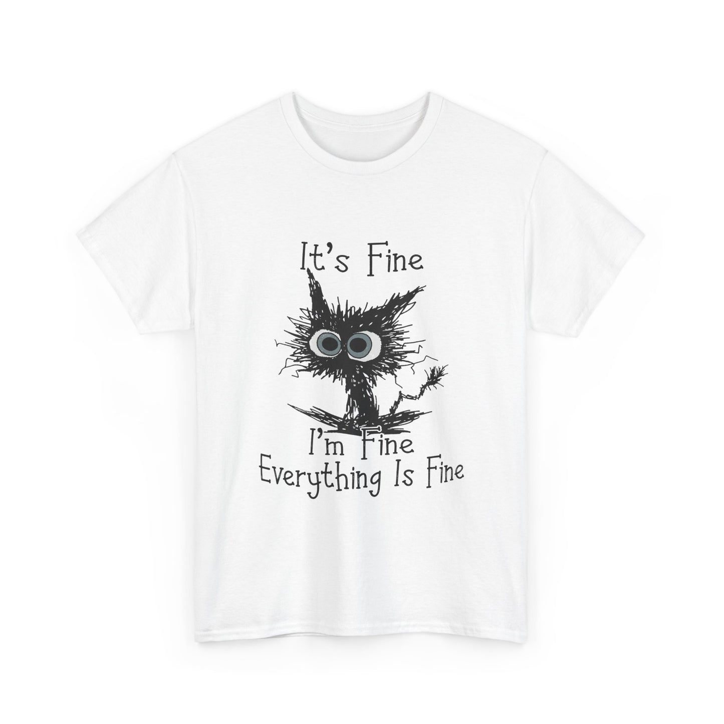 T-Shirt — "It's Fine" Funny Scruffy Owl Graphic Tee