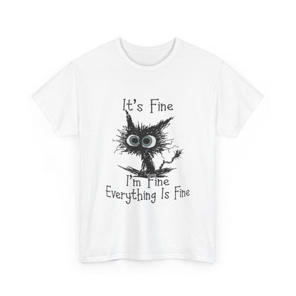 T-Shirt — "It's Fine" Funny Scruffy Owl Graphic Tee