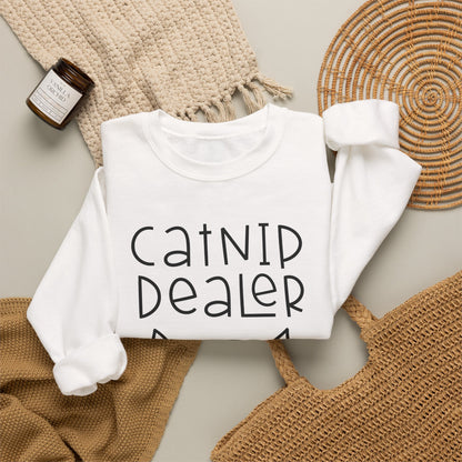 Catnip Dealer Sweatshirt | Cat with Sunglasses Crewneck