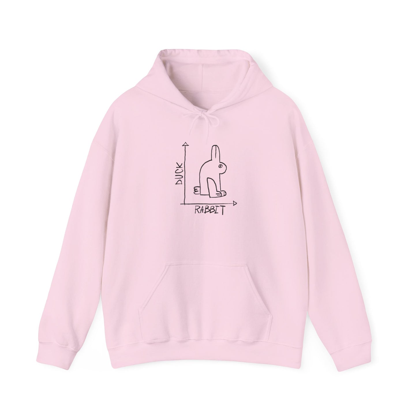 Funny Rabbit Diagram Hoodie | Cute Minimal Sketch Bunny Graph Hoodie