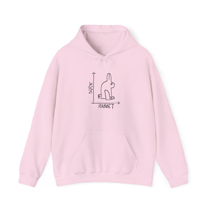 Funny Rabbit Diagram Hoodie | Cute Minimal Sketch Bunny Graph Hoodie