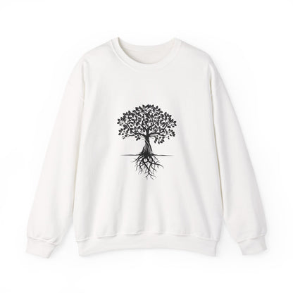 Tree of Life illustration Crewneck Sweatshirt | Rooted botanical design