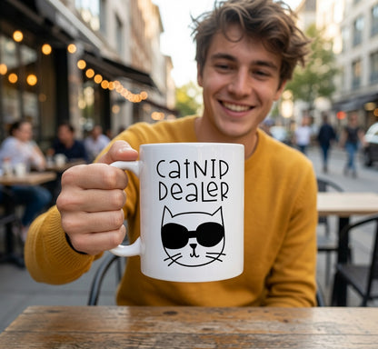 Cat Decaf Mug | Cute Black Cat Coffee Ceramic Mug