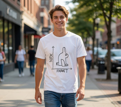 Duck Rabbit Optical Illusion T - Shirt