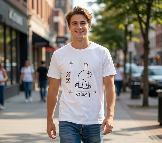 Duck Rabbit Optical Illusion T - Shirt