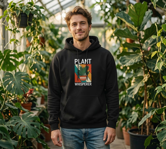 Plant Whisperer hoodie | Retro Houseplant Illustration, Botanical Lover Sweatshirt