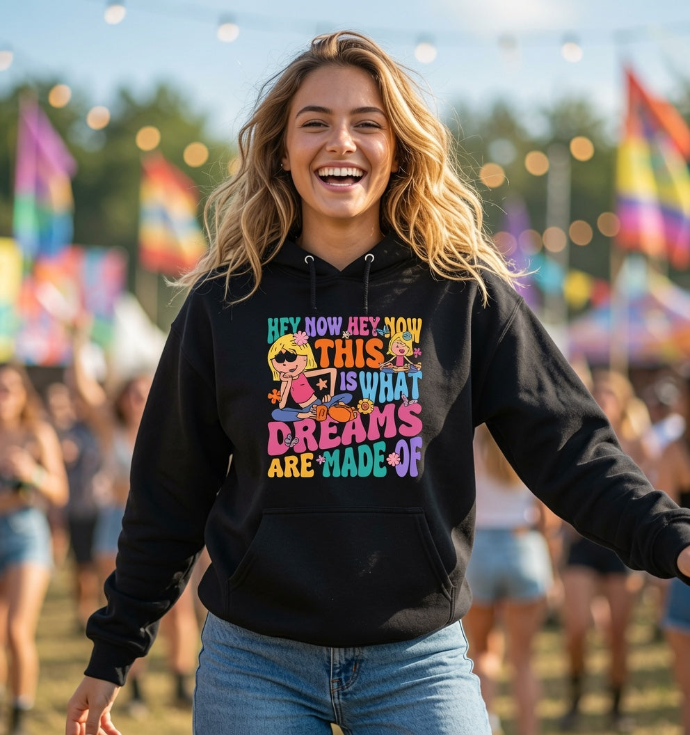This Is What Dreams Are Made Of Hoodie | Retro Neon Typography