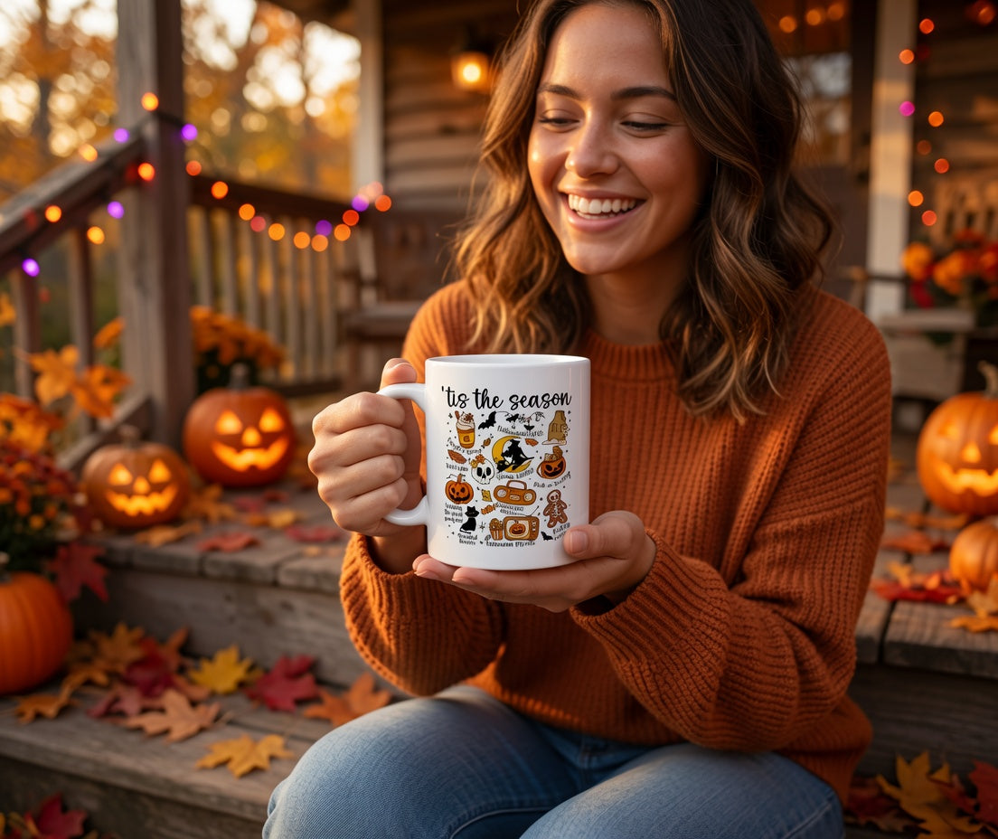 Tis the Season Halloween Cookie Stack Mug | Ceramic Mug