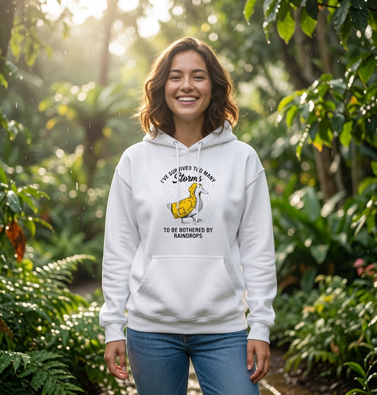 Seagull in Raincoat illustration Hoodie | i am Sorry I Took So Long to Storms sweatshirt